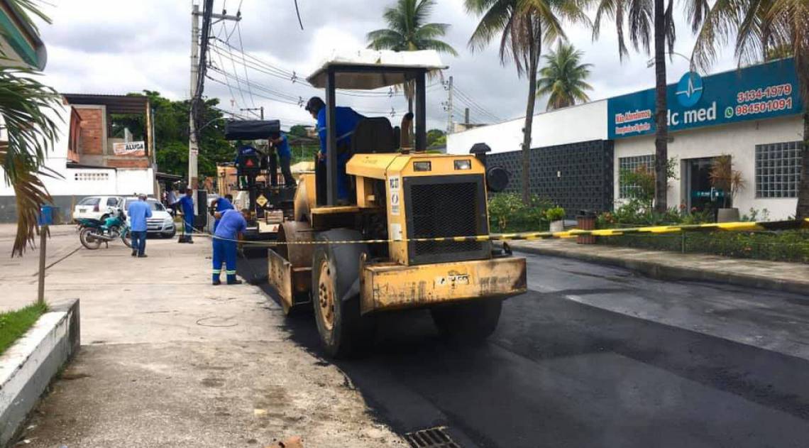 Bairro Vila Rosário recebe melhorias com recapeamento asfáltico - Divulgação