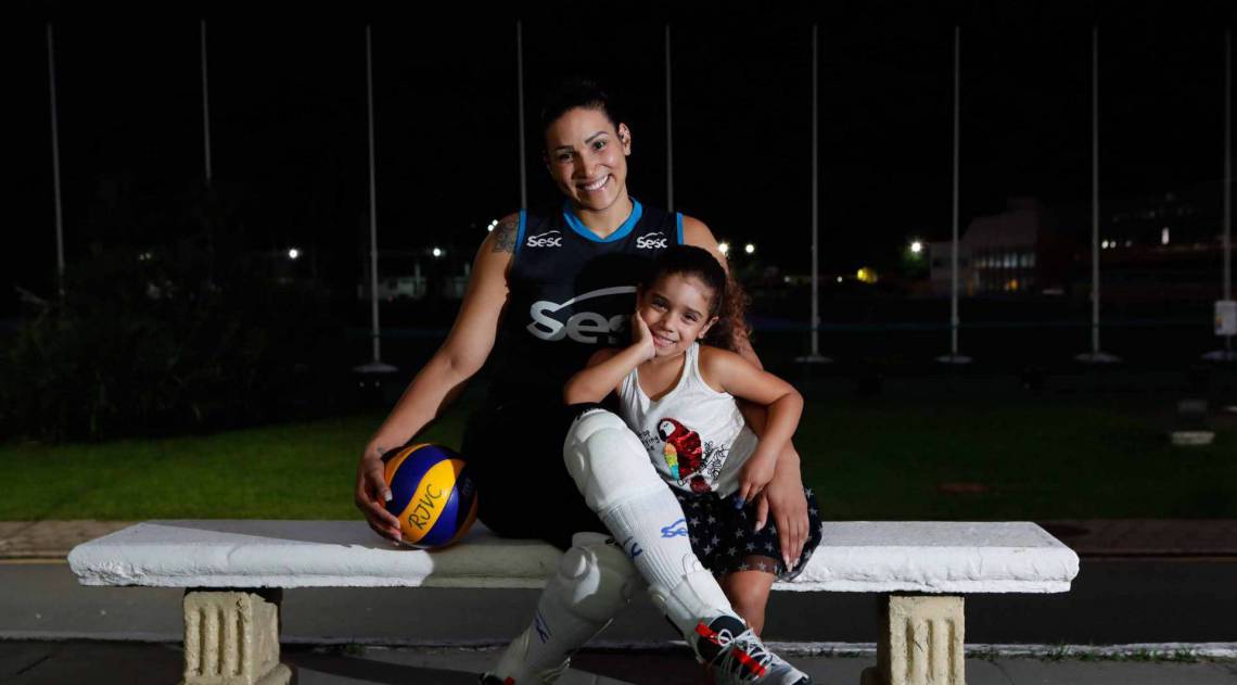 Rio, 04/03/2020, Especial com atleta do volei Tandara e sua filha Maria Clara para o dia das maes, foto de Gilvan de Souza / Agencia O Dia
