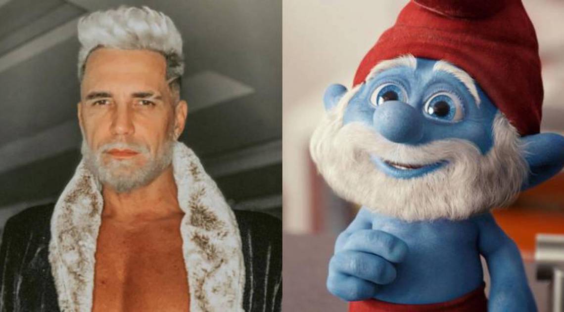 Latino muda visual e é comparado ao Papai Smurf - Reprodução Internet