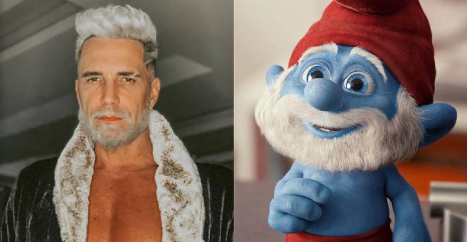 Latino muda visual e &eacute; comparado ao Papai Smurf