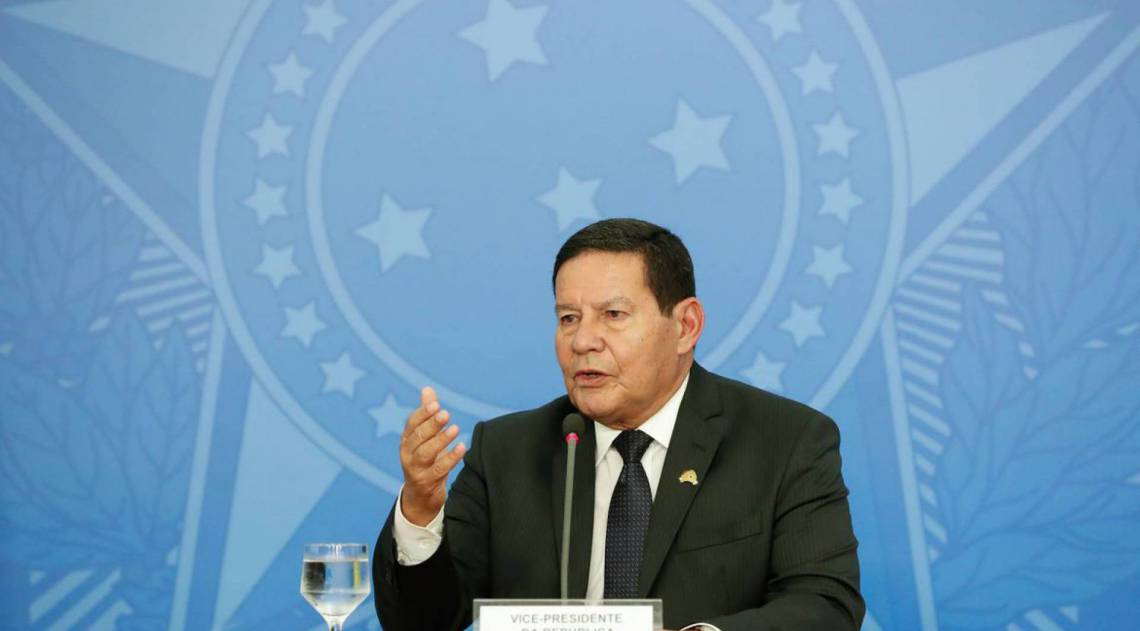 O vice-presidente da república, General Hamilton Mourão, fez questão de ressaltar a posição contrária ao que disse Ricardo Barros - Alan Santos / PR