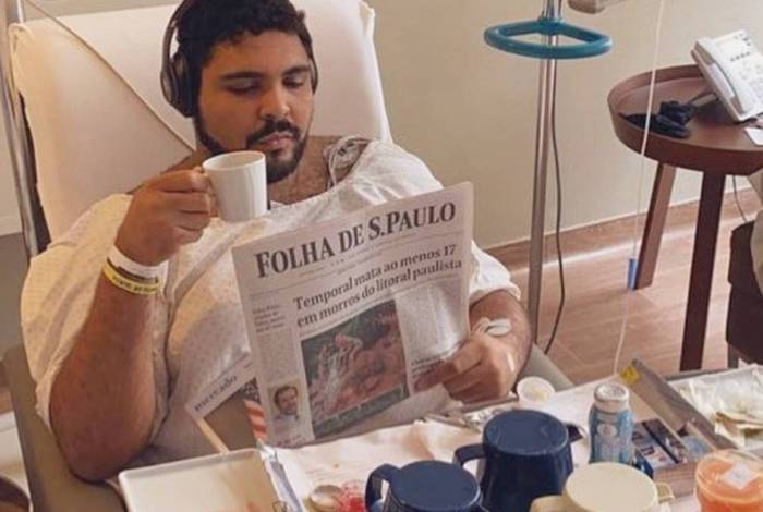 Paulo Vieira foi internado na unidade semi-intensiva do hospital Copa Star, na Zona sul do Rio - Reprodução Instagram