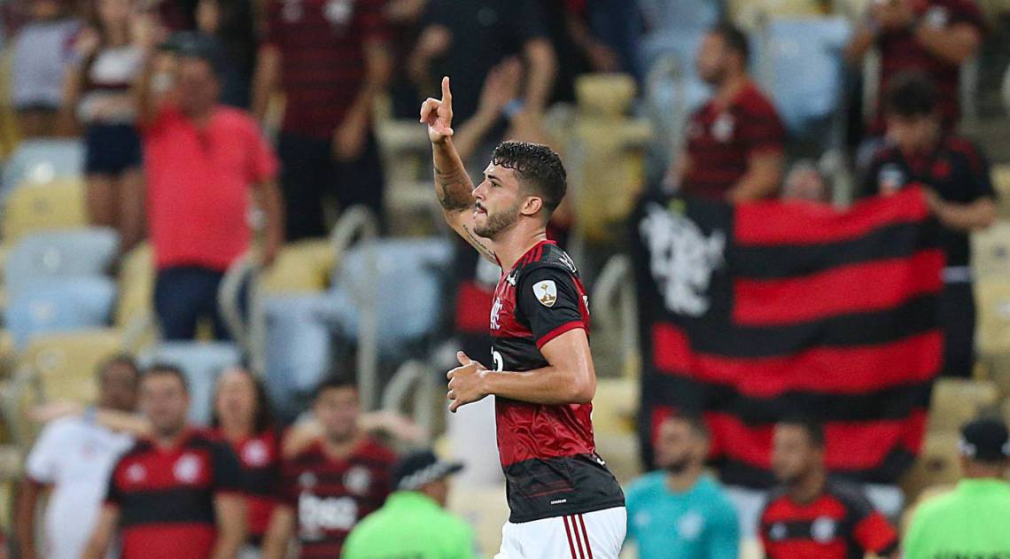 11/03/2020 - Libertadores da America -  FLAMENGO x BARCELONA SC ( EQU ) - Fase de grupos, Grupo A, Rodada 2 de 6. Estadio Maracana, Rio de Janeiro, RJ. Gustavo Henrique comemora o gol.  Foto: Daniel Castelo Branco / Agencia O Dia - Daniel Castelo Branco / Agencia O Dia