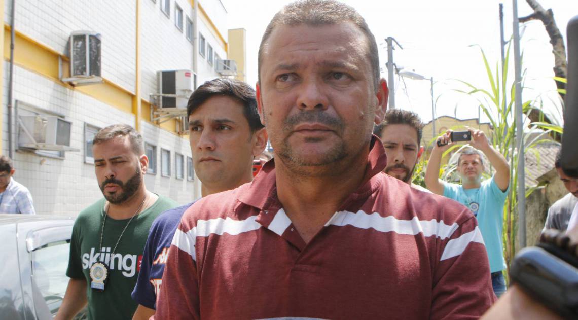 Rio de Janeiro - RJ  - 13/03/2020 - Policia prende homem que sequestrou e abusou de menina de 9 anos em Caxias. A policia prendeu nesta quinta-feira o homem apontado como o raptor e abusador de uma menina de 9 anos, sequestrada enquanto brincava na PraÃ§a do Galo, no Parque Fluminense, em Duque de Caxias, na Baixada Fluminense - na foto, Ricardo Ferreira Rabello, acusado de raptar Maria Eduarda -   Foto Reginaldo Pimenta / Agencia O Dia