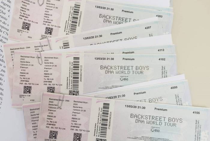 Ingressos falsos para o show do Backstreet Boys
