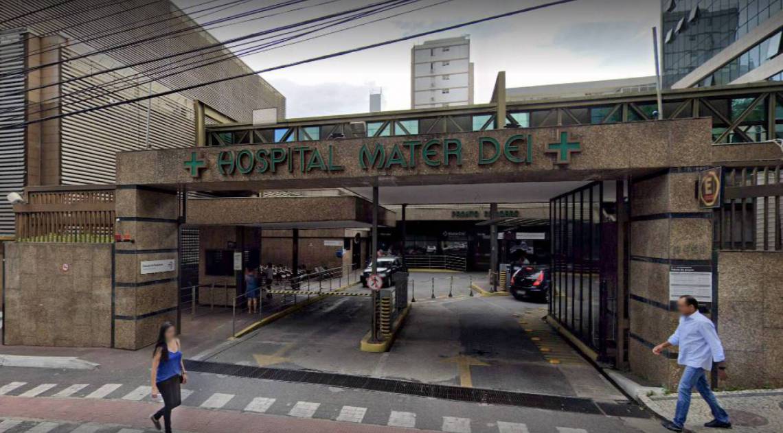 Homem fugiu do Hospital Mater Dei, em Belo Horizonte  - Reprodução Google Maps 