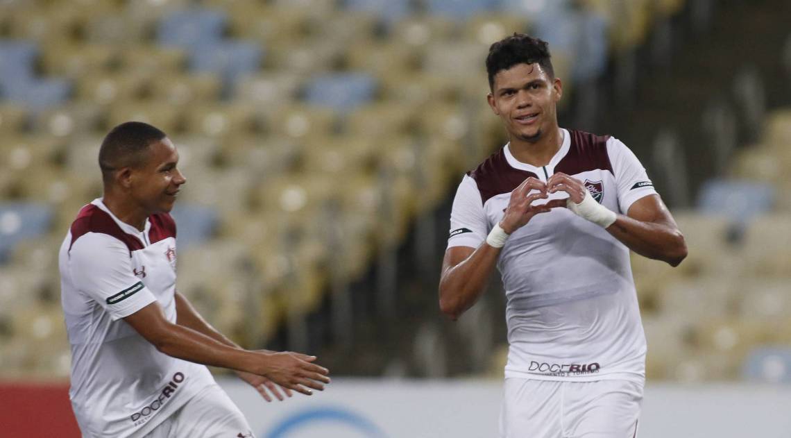 Rio de Janeiro - RJ  - 15/03/2020 - Futebol - Campeonato Carioca 2020 - Partida valida pela 3 rodada da Taça Rio - Vasco x Fluminense - Estadio Maracana, Maracana, zona norte do Rio - na foto, gol e comemoraçao do primeiro gol do Fluminense , Evanilson -  Foto Reginaldo Pimenta / Agencia O Dia - Reginaldo Pimenta 