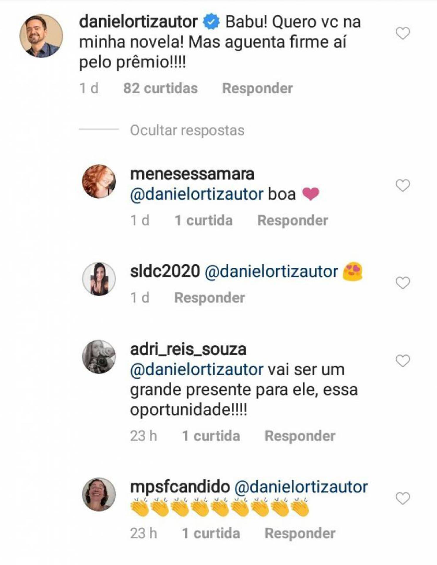 Daniel Ortiz quer Babu Santana em sua próxima novela