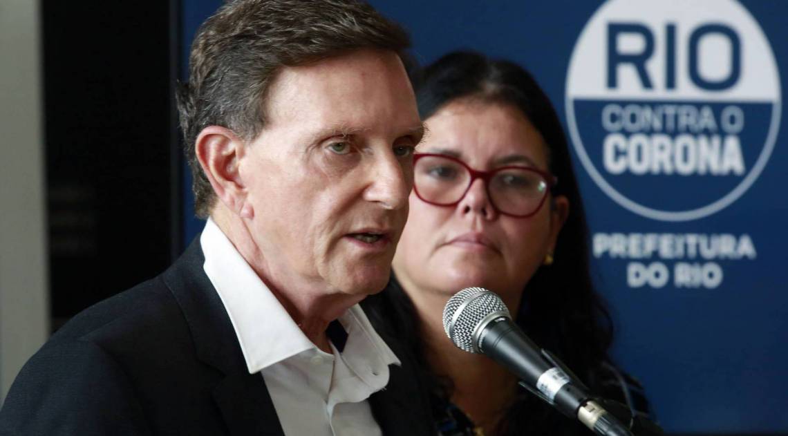 O prefeito Marcelo Crivella e a secretária municipal de Saúde, Beatriz Busch - Marcos de Paula / Prefeitura do Rio