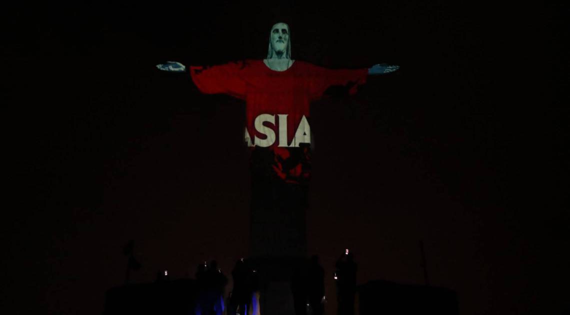 Ilumina&ccedil;&atilde;o especial no Cristo Redentor por conta do coronav&iacute;rus