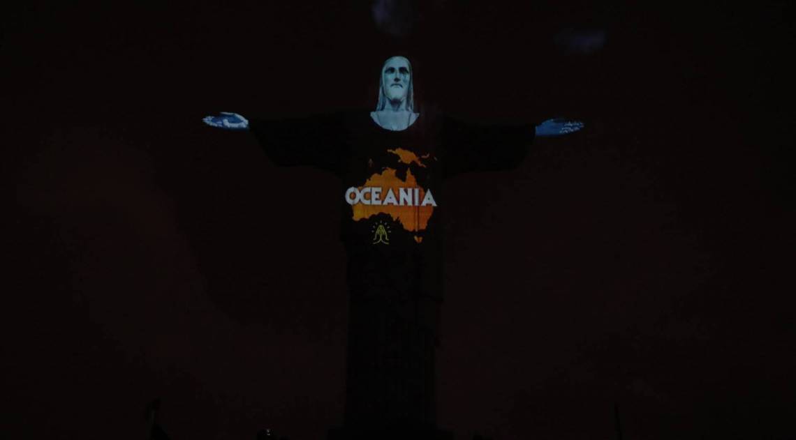 Ilumina&ccedil;&atilde;o especial no Cristo Redentor por conta do coronav&iacute;rus