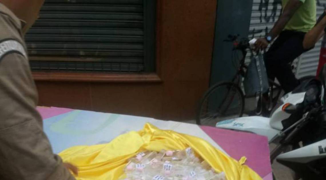 Operação apreende mais de 300 frascos de álcool em gel no Centro - Divulgação