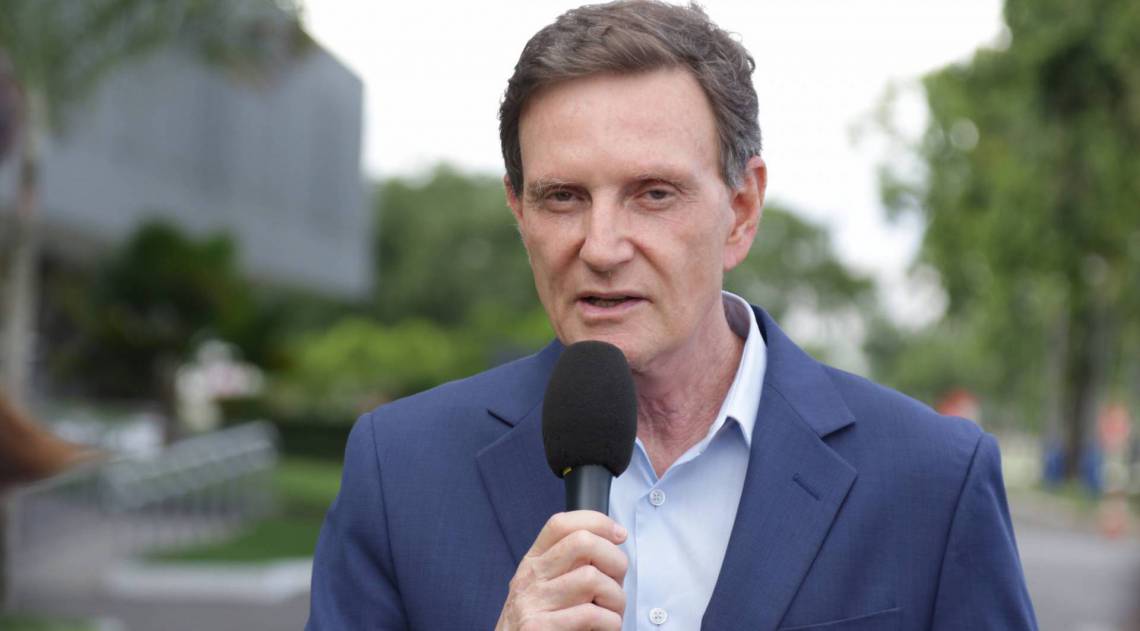 Prefeito Marcelo Crivella direto do Riocentro - Hudson Pontes / Prefeitura do Rio