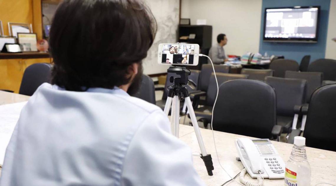 Prefeitos realizam videoconferência para tratar de medidas de prevenção ao novo coronavírus - Divulgação