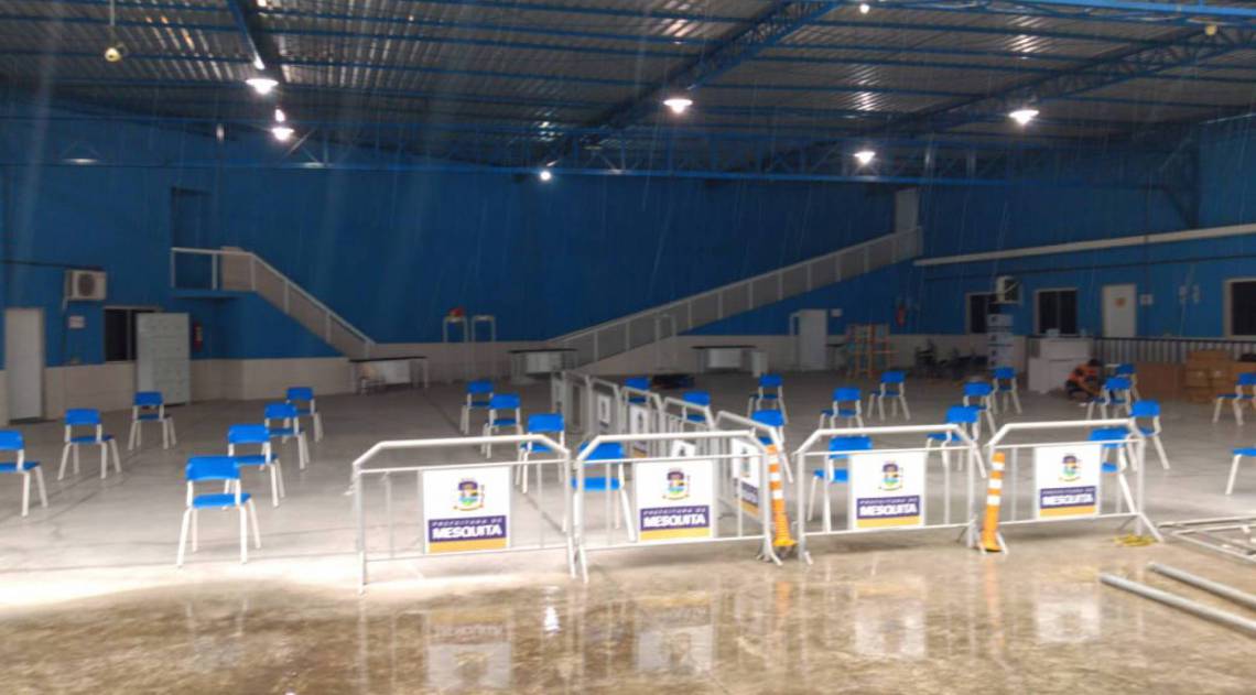 Em Mesquita foi criado da noite para o dia,  e em parceria com a Fiocruz, o Espa&ccedil;o de Triagem - Divulga&ccedil;&atilde;o