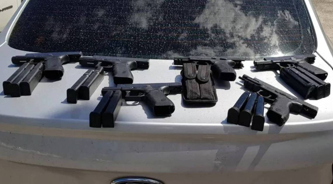 Armas apreendidas na ação - Reprodução