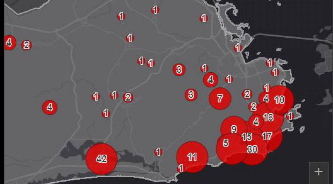 Casos de coronavírus por bairro na capital do Rio - Reprodução | Divulgação