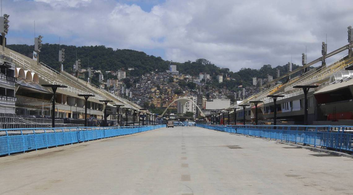 Rio de Janeiro - RJ  - 07/02/2020 - Obras na Passarela do Samba para o Carnaval 2020 -  Foto Reginaldo Pimenta / Agencia O Dia