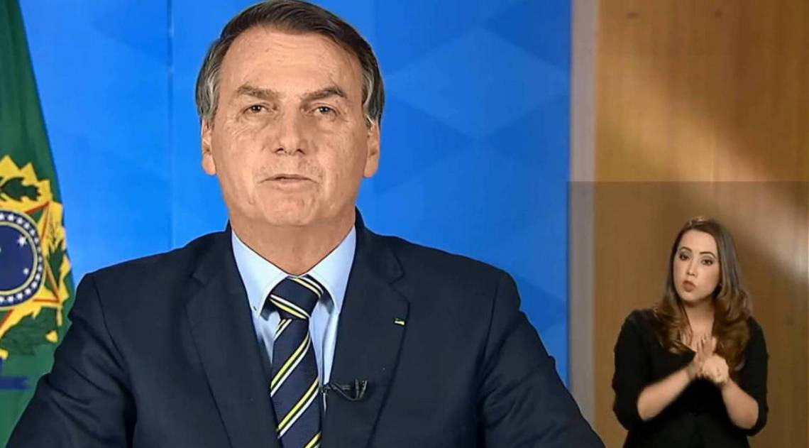 Em pronunciamento, Bolsonaro minimiza efeitos do novo coronavírus no Brasil - Reprodução