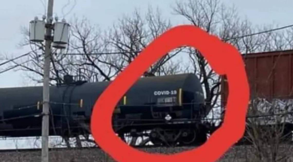 Imagem de trem com inscrição a 'COVID-19' é falsa - Reprodução