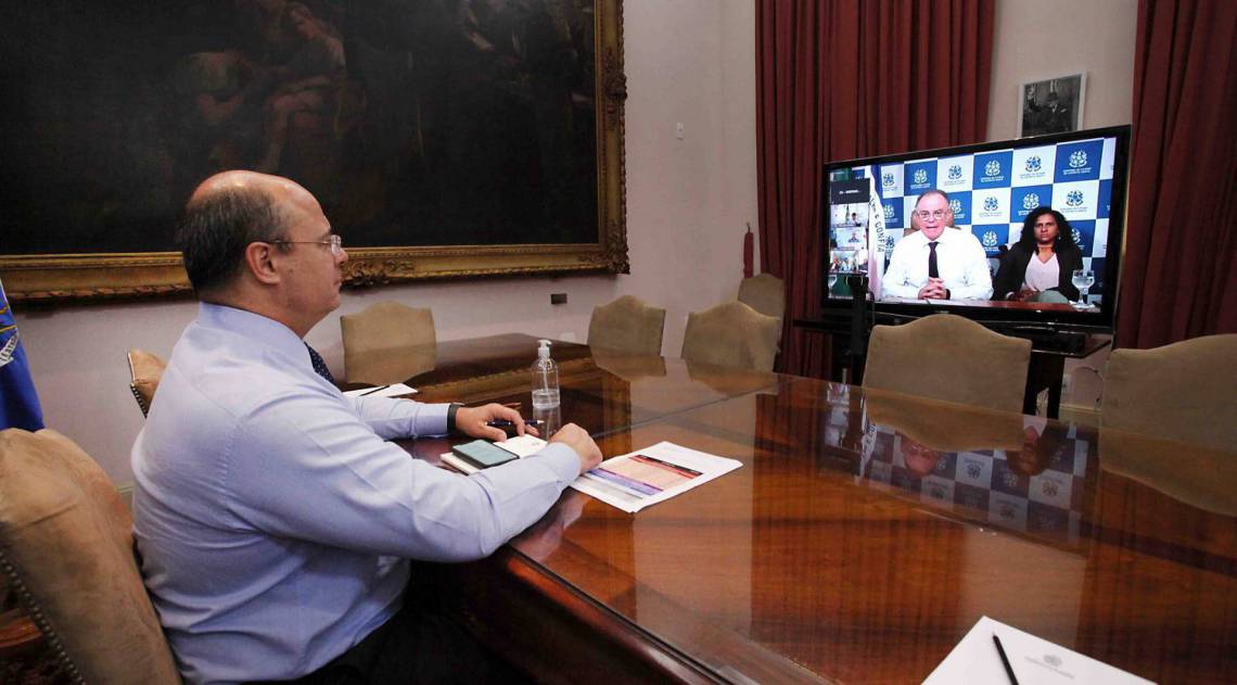 Witzel conversou com governadores e presidente da Câmara - Eliane Carvalho