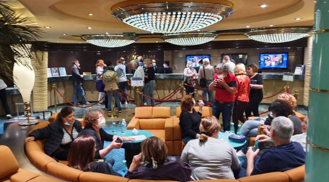 Passageiros retidos em navio em Portugal  - Arquivo pessoal 