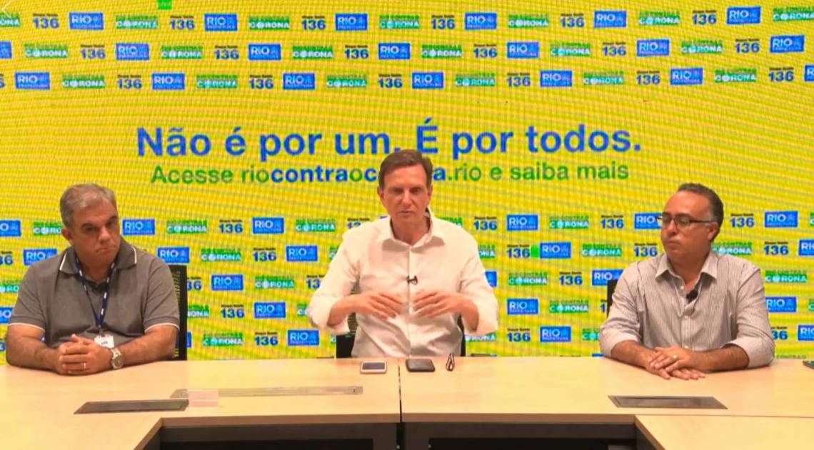 Prefeito realiza coletiva online para mapear novas orientações sobre a crise do coronavírus no Rio  - Reprodução internet 