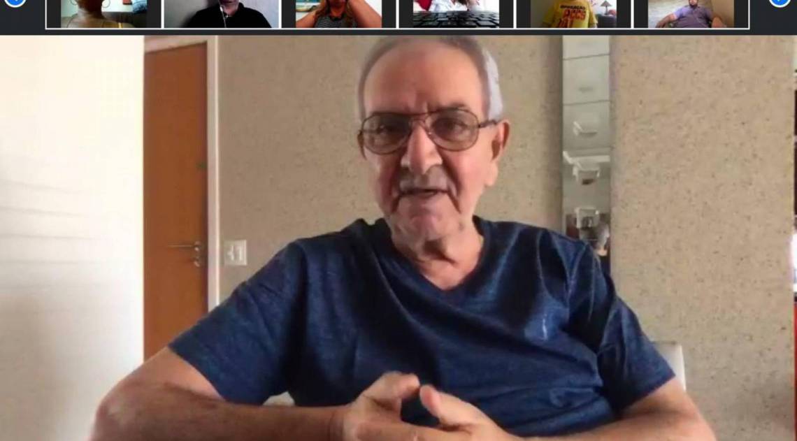 Reunião entre servidores administrativos da prefeitura do Rio e o presidente da Câmara, Jorge Felippe - Reprodução