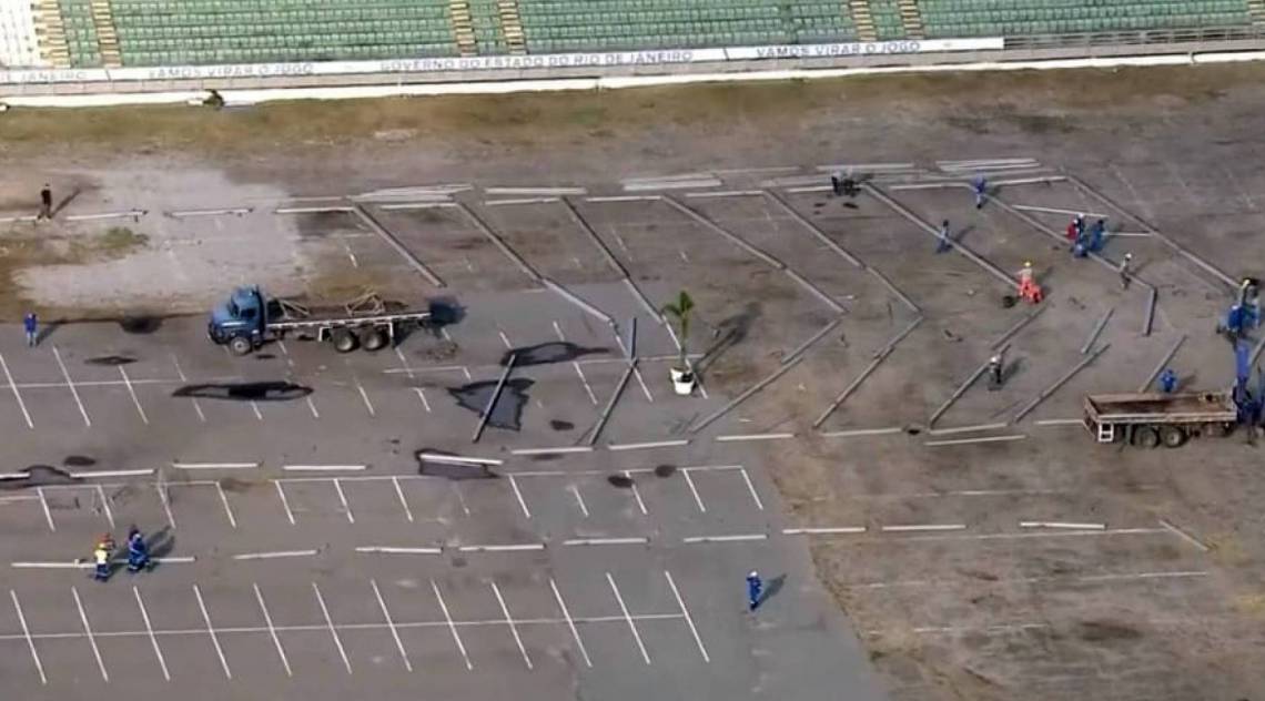 Unidade está sendo montada na área do antigo Estádio de Atletismo Célio de Barros