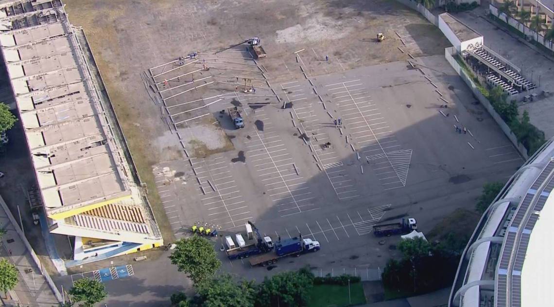 Unidade está sendo montada na área do antigo Estádio de Atletismo Célio de Barros