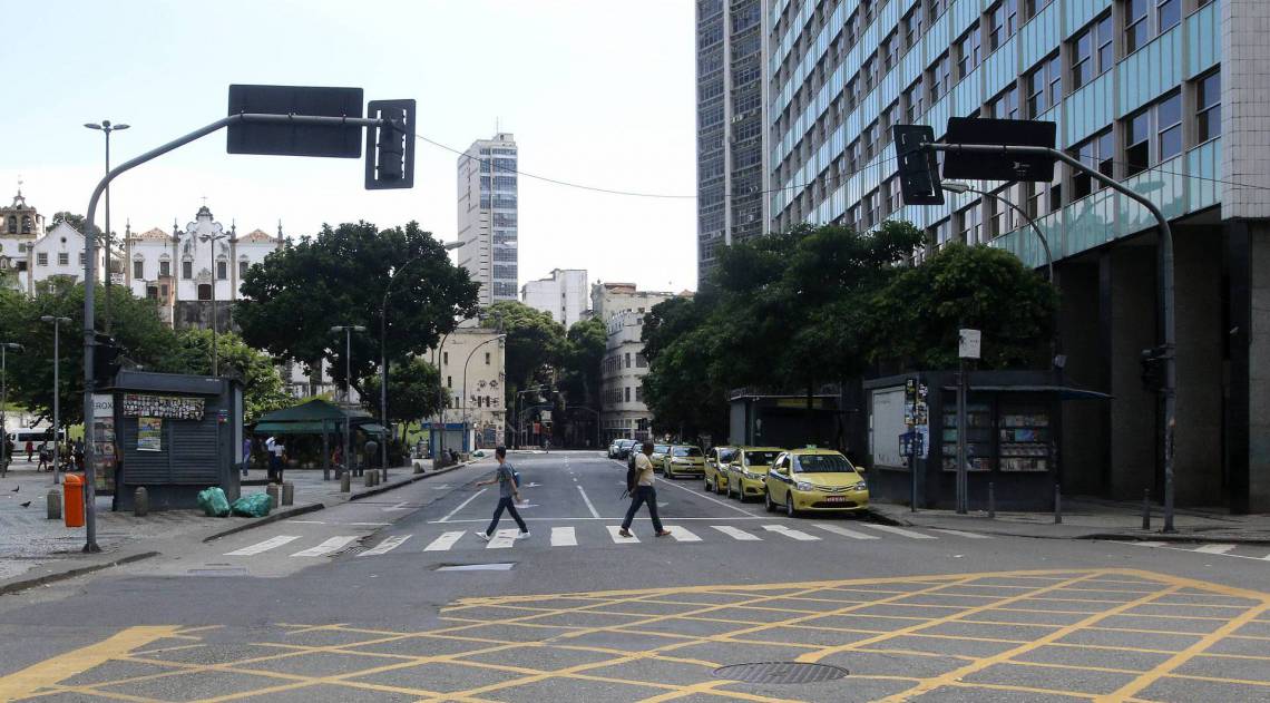 A Avenida Rio Branco foi um dos locais afetados pela queda de energia