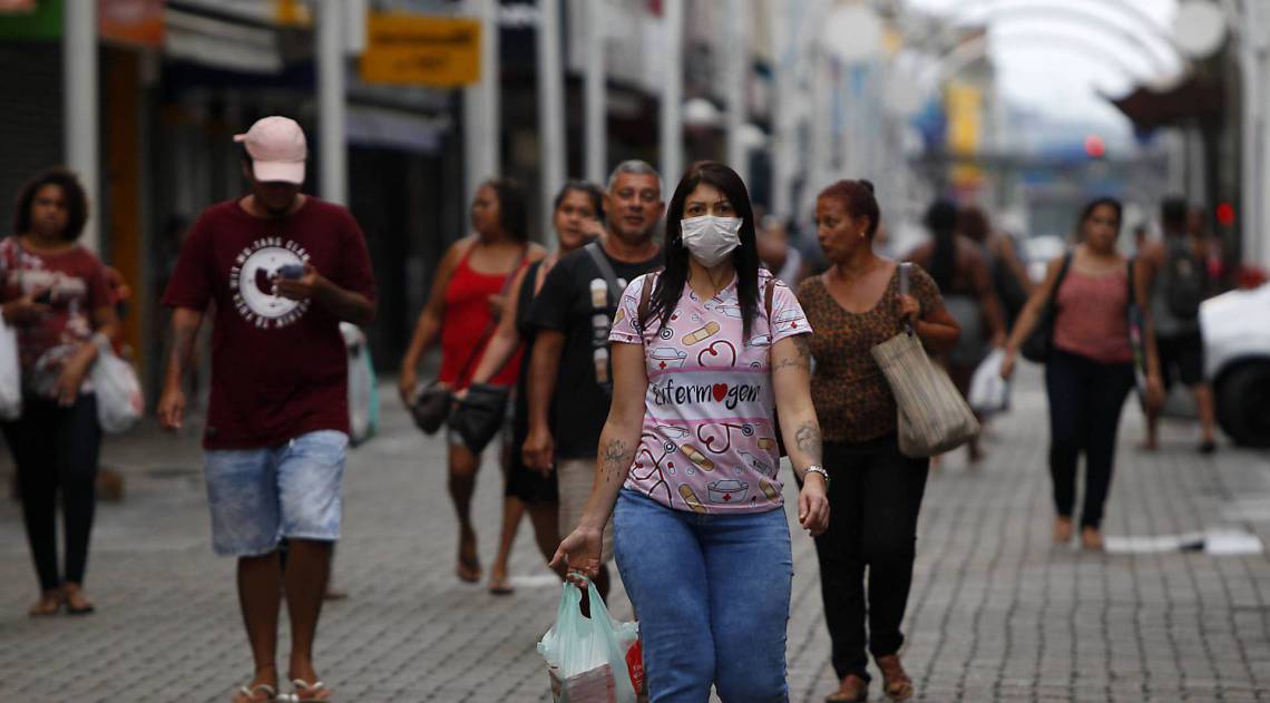 Rio de Janeiro 03/04/2020 - Centro de Nova iguacu com o comercio fechado de vido a pandemia do COVID 19. Foto: Luciano Belford/Agencia O Dia