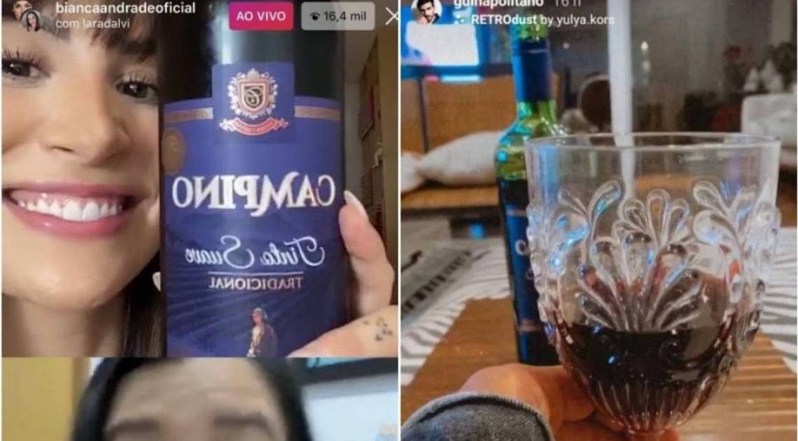 Bianca Andrade e Guilherme postam foto do mesmo vinho, no mesmo dia - Reprodução Internet