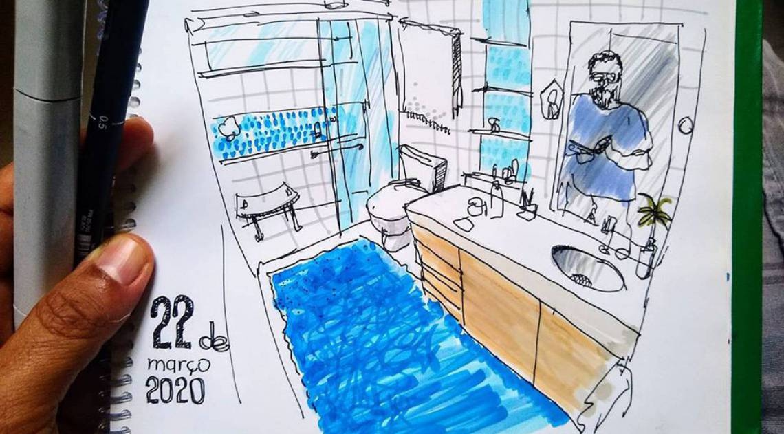 Arquitetos publicam suas obras todos os dias em um grupo nas redes sociais