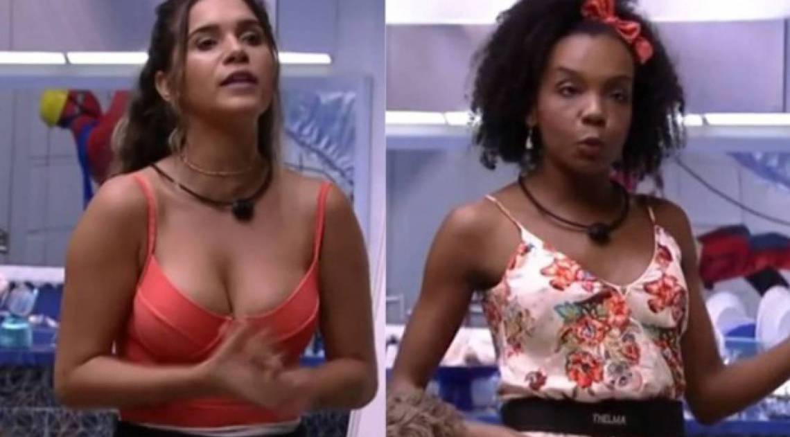 Gizelly chama maquiagem de Thelma de 'barro' e é acusada de racismo - Reprodução