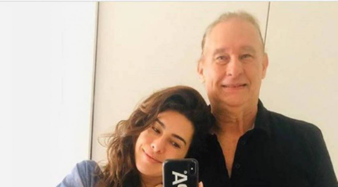 Fernanda Paes Leme e o pai - Reprodução