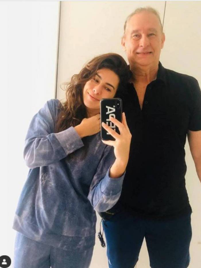 Fernanda Paes Leme e o pai