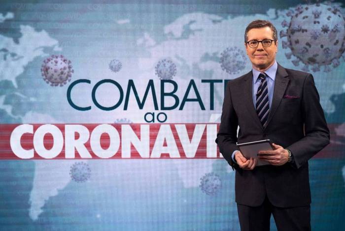 Marcio Gomes no comando do 'Combate ao Coronavírus' - Reprodução