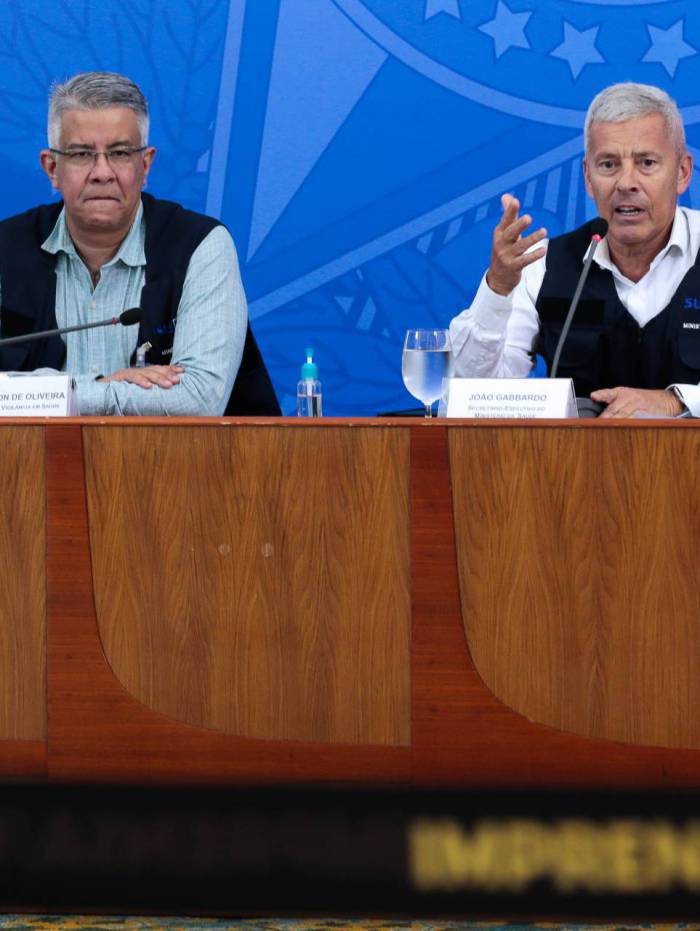 Os secretários Wanderson Oliveira e João Gabbardo pedem atenção a estados como o Rio
