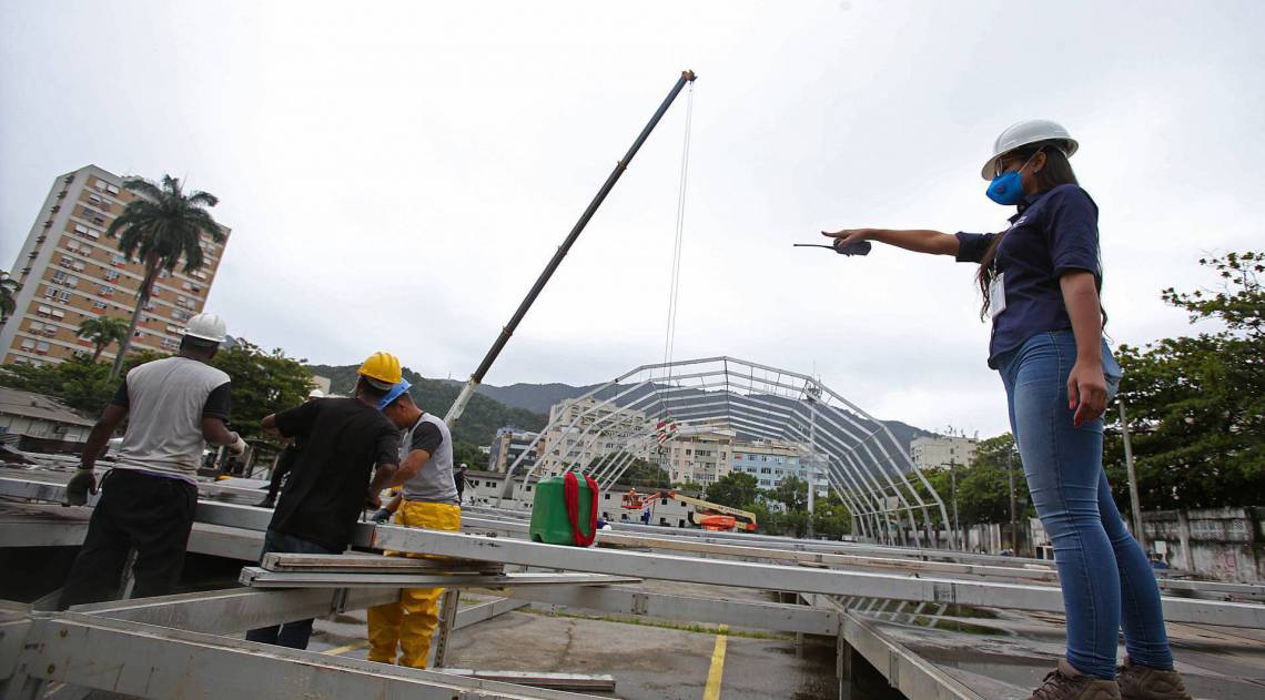 Hospital de campanha no Leblon