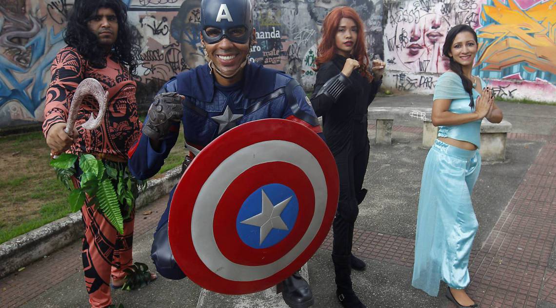 Rio de Janeiro 03/04/2020 - Integrantes de ONG de super-heróis. Eles fazem ação PARA crianças de comunidades carentes.. Foto: Luciano Belford/Agencia O Dia