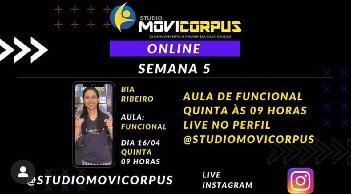 Aulas gratuitas de pilates e treino funcional todos os dias - Reprodução Internet