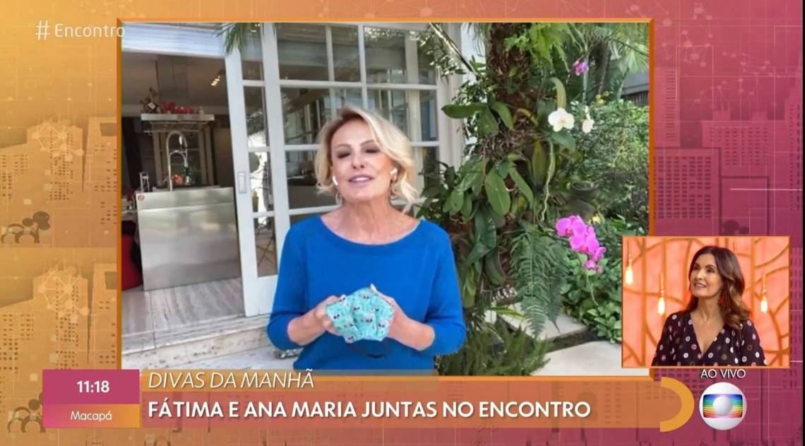 Ana Maria Braga e Fátima Bernardes no 'Encontro' - Reprodução