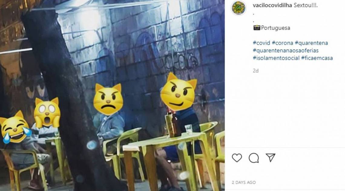 Página Vacilo Covid Ilha