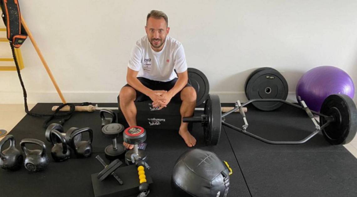 Atletas do Fla, como Everton Ribeiro, estão trabalhando em casa durante quarentena  - Reprodução