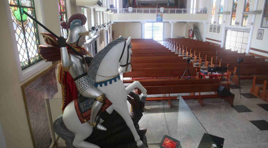 Por causa da pandemia, missas na Igreja Matriz, em Quintino, serão virtuais
