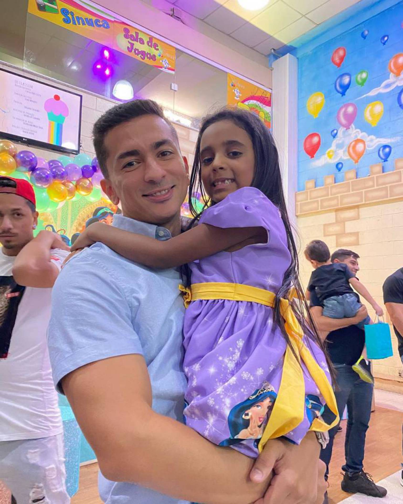 Renan Machado e a sobrinha Letícia