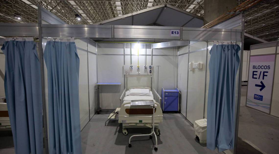 Hospital de Campanha do Riocentro para o auxílio no combate do novo coronavírus