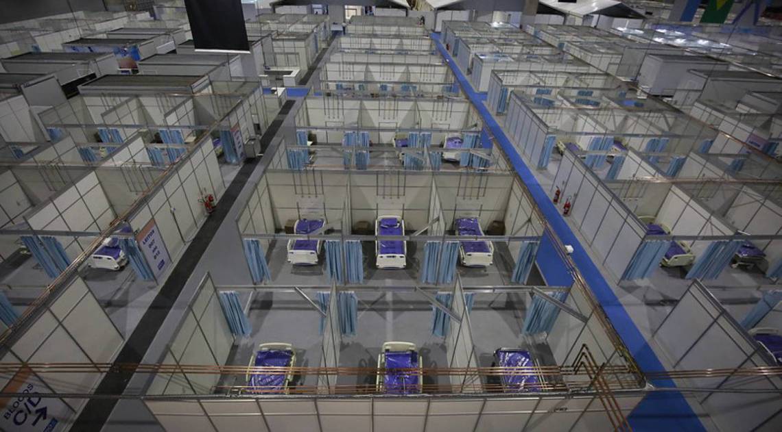 Hospital de Campanha do Riocentro para auxílio no combate ao novo coronavírus