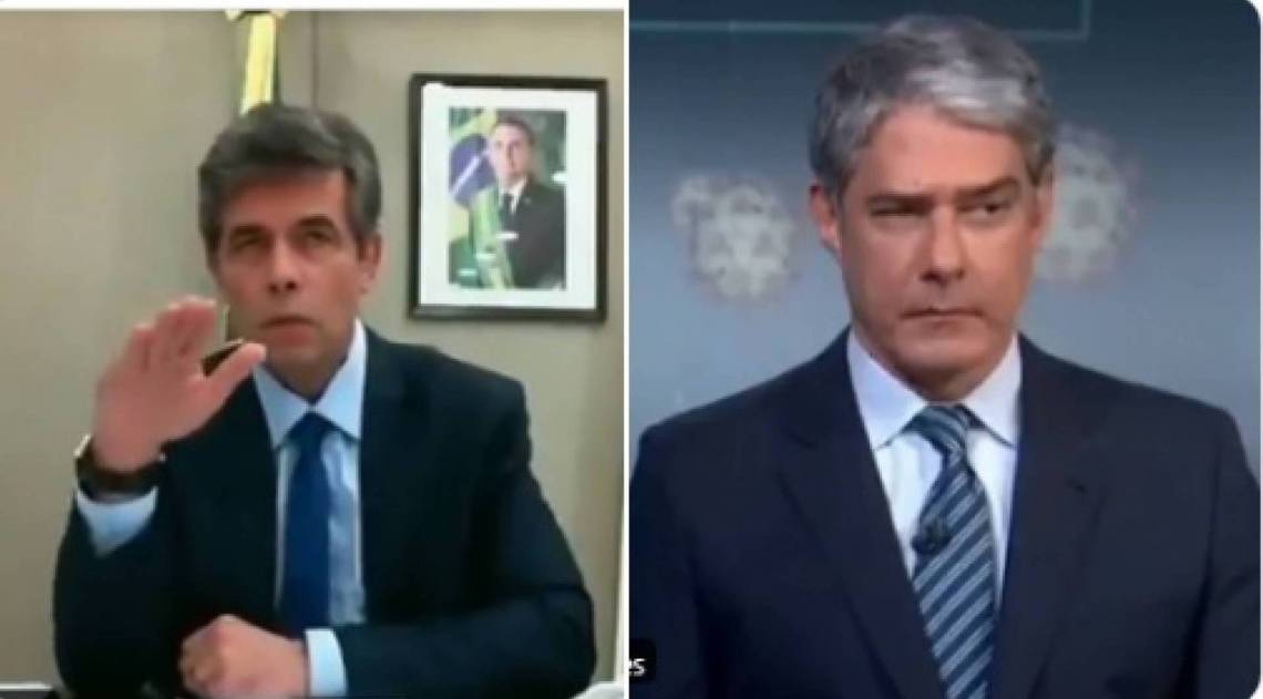 Nelson Teich e William Bonner - Reprodução